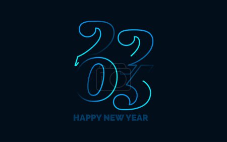 Illustration for 2068 Happy New Year symbols. New 2023 Year typography design. 2023 numbers logotype illustration - Royalty Free Image