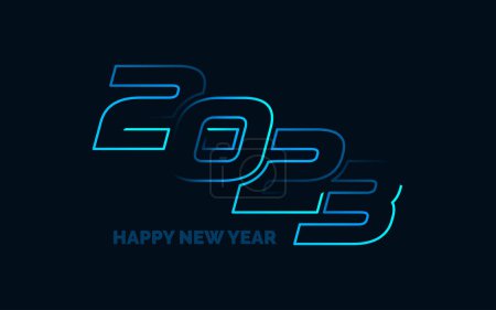 Illustration for 2068 Design Happy New Year. New Year 2023 logo design for brochure design. card. banner. Christmas decor 2023 - Royalty Free Image