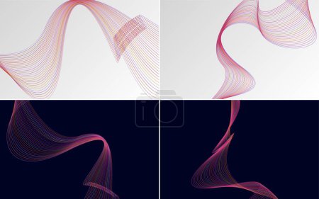 Ilustración de Onda moderna curva abstracta presentación fondo Pack - Imagen libre de derechos