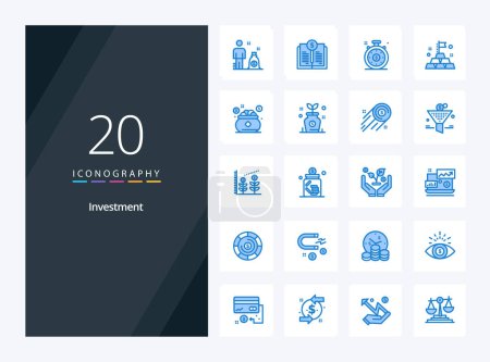 Illustration for 20 Investment Blue Color icon for presentation - Royalty Free Image