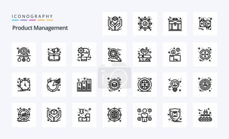 Ilustración de 25 Línea de gestión de productos icono pack - Imagen libre de derechos