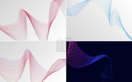 Illustration for Use this pack of vector backgrounds to add a touch of elegance to your flyer. presentation. or brochure - Royalty Free Image