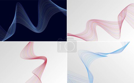 Ilustración de Curva de onda fondos vectoriales abstractos para un diseño único y llamativo - Imagen libre de derechos