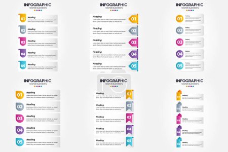 Illustration for This vector illustration infographics set is perfect for advertising your business in brochures. flyers. and magazines. - Royalty Free Image