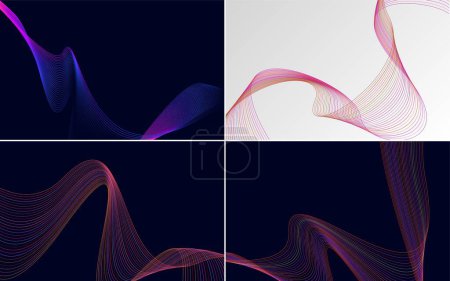 Illustration for Create a professional and sleek design with this pack of vector backgrounds - Royalty Free Image