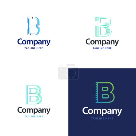 Ilustración de Letra B Diseño de Logo Grande Diseño de Logotipos Creativos Modernos para su negocio - Imagen libre de derechos