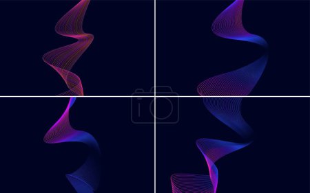 Illustration for Modern wave curve abstract vector backgrounds for a fresh and modern look - Royalty Free Image