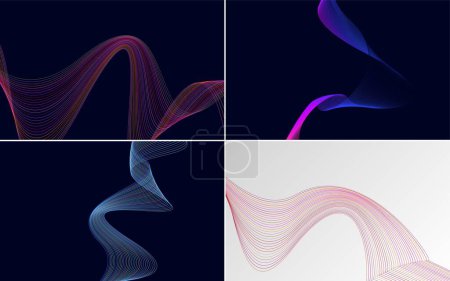 Ilustración de Curva de onda moderna fondo vector abstracto para una presentación elegante - Imagen libre de derechos