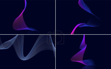 Ilustración de Curva de onda moderna fondos vectoriales abstractos para una mirada contemporánea - Imagen libre de derechos
