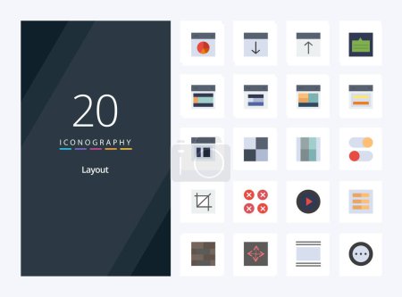 Ilustración de 20 Diseño Icono de color plano para la presentación - Imagen libre de derechos
