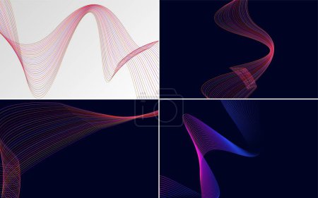 Illustration for Modern wave curve abstract vector backgrounds for a contemporary and stylish design - Royalty Free Image