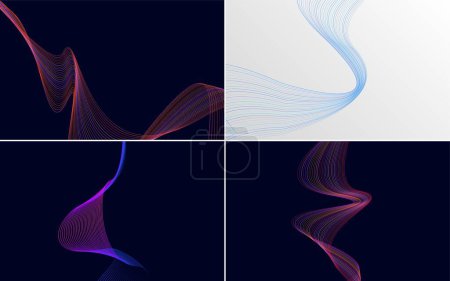 Illustration for Use this vector background pack to add a touch of modernity to your presentation. flyer. or brochure - Royalty Free Image