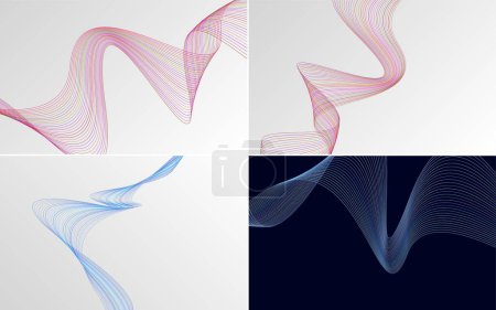Ilustración de Curva de onda moderna fondo vector abstracto para una presentación alegre - Imagen libre de derechos