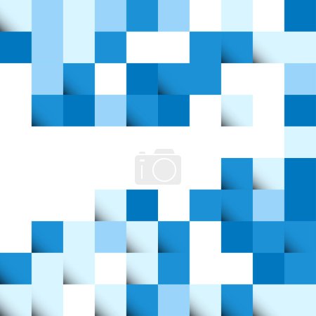 Ilustración de Cuadrados abstractos azules Diseño de fondo para folleto de portada de folleto de póster - Imagen libre de derechos