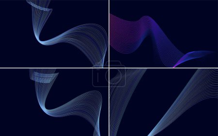 Illustration for Create a modern look with this pack of 4 vector geometric backgrounds - Royalty Free Image