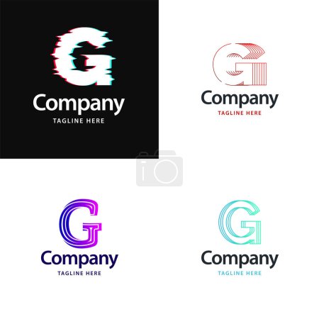 Téléchargez les illustrations : Lettre G Big Logo Pack Design Creative Design de logos modernes pour votre entreprise - en licence libre de droit