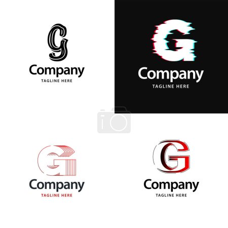 Ilustración de Letra G Big Logo Pack Design Diseño de logos modernos creativos para su negocio - Imagen libre de derechos