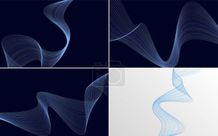 Ilustración de Curva de onda moderna fondos vectoriales abstractos para un diseño elegante y contemporáneo - Imagen libre de derechos