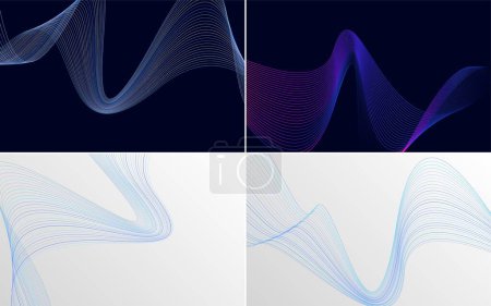 Illustration for Create a sleek and modern design with this pack of vector backgrounds - Royalty Free Image