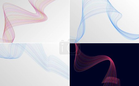 Illustration for Use these vector line backgrounds to create a professional look - Royalty Free Image
