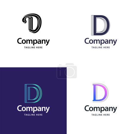 Téléchargez les photos : Lettre D Big Logo Pack Design Creative Design de logos modernes pour votre entreprise - en image libre de droit