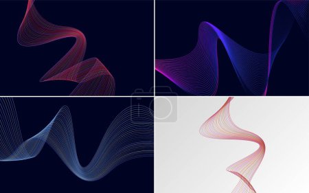 Illustration for Modern wave curve abstract vector backgrounds for a sleek and elegant design - Royalty Free Image