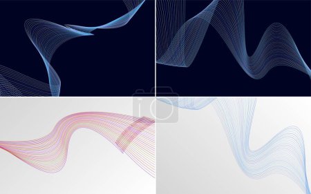 Illustration for Create a unique look with this set of 4 vector geometric backgrounds - Royalty Free Image
