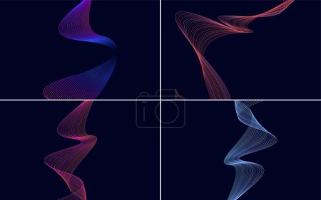 Illustration for Modern wave curve abstract vector background for a stylish presentation - Royalty Free Image