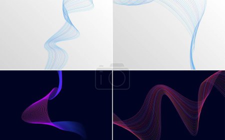 Illustration for Wave curve abstract vector backgrounds for high-quality presentations. flyers. and brochures - Royalty Free Image