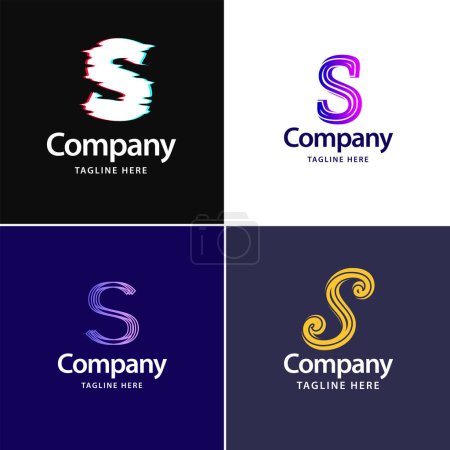 Ilustración de Letra S Diseño de Logo Grande Diseño de Logotipos Creativos Modernos para su negocio - Imagen libre de derechos