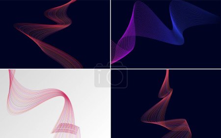 modern wave curve abstract presentation background Pack
