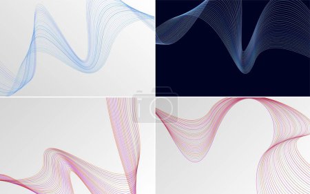 Illustration for Use these vector line backgrounds to create a professional look - Royalty Free Image