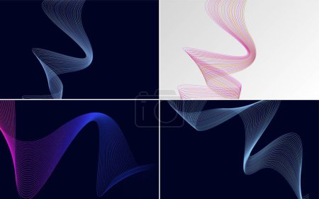 Ilustración de Curva de onda moderna fondo vector abstracto para una presentación futurista - Imagen libre de derechos
