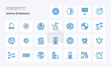 Illustration for 25 Science Blue icon pack - Royalty Free Image
