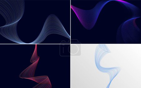 Illustration for Use this pack of vector backgrounds to add a touch of class to your presentation. flyer. or brochure - Royalty Free Image