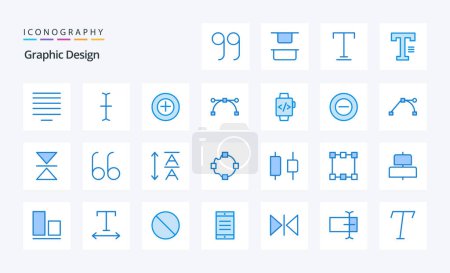 Ilustración de Paquete icono 25 diseño azul - Imagen libre de derechos