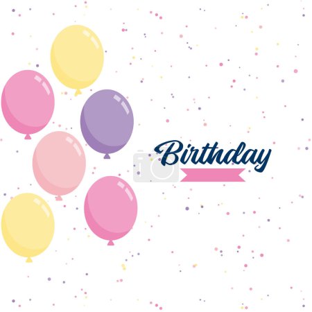Téléchargez les illustrations : Joyeux anniversaire À vous Fond de ballon pour fête fête anniversaire carte de promotion poster - en licence libre de droit