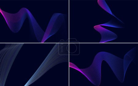 Ilustración de Curva de onda moderna fondos vectoriales abstractos para un aspecto moderno y profesional - Imagen libre de derechos