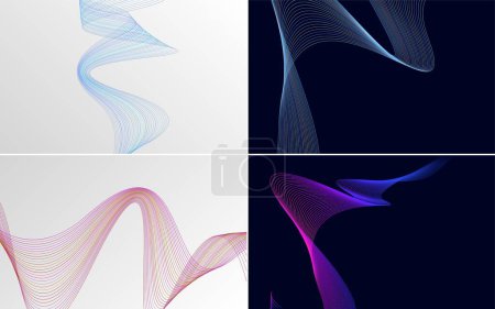 Ilustración de Curva de onda fondos vectoriales abstractos para presentaciones de alta calidad. volantes. y folletos - Imagen libre de derechos
