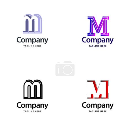 Téléchargez les photos : Lettre M Big Logo Pack Design Creative Design de logos modernes pour votre entreprise - en image libre de droit