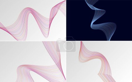 Téléchargez les illustrations : Fond vectoriel abstrait de courbe ondulatoire moderne pour une présentation ludique - en licence libre de droit