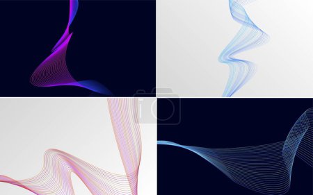 Photo for Add a modern touch to your presentations with this set of 4 vector backgrounds - Royalty Free Image