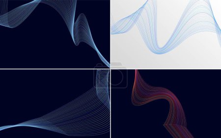 Illustration for Modern wave curve abstract vector background for a fun presentation - Royalty Free Image