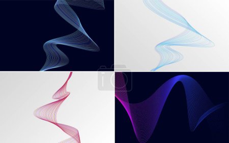Illustration for Create a unique look with this set of 4 vector geometric backgrounds - Royalty Free Image