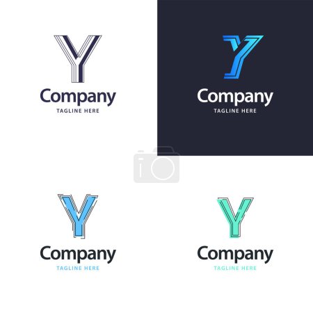 Illustration for Letter Y Big Logo Pack Design Creative Modern logos design for your business - Royalty Free Image
