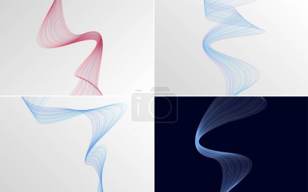 Ilustración de Curva de onda fondos vectoriales abstractos para un diseño contemporáneo y limpio - Imagen libre de derechos