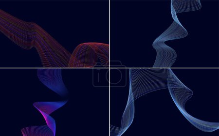 Photo for Use these vector line backgrounds to create a polished look - Royalty Free Image