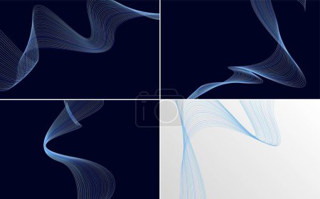 Ilustración de Curva de onda moderna fondo vectorial abstracto para una presentación de vanguardia - Imagen libre de derechos
