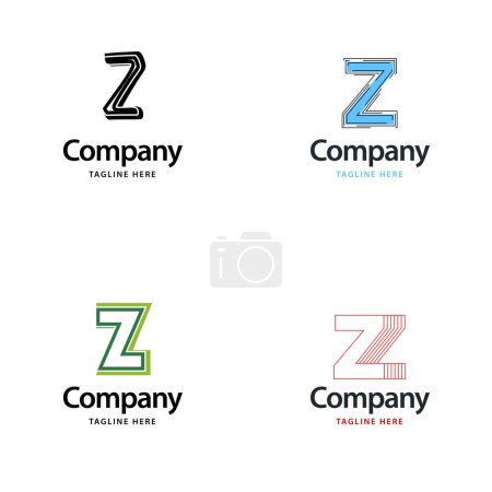 Ilustración de Letra Z Diseño de Logo Grande Diseño de Logotipos Creativos y Modernos para su negocio - Imagen libre de derechos