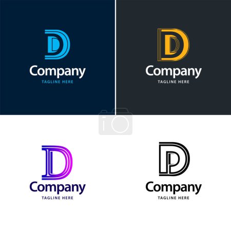 Ilustración de Letra D Diseño de Logo Grande Diseño de Logotipos Creativos Modernos para su negocio - Imagen libre de derechos